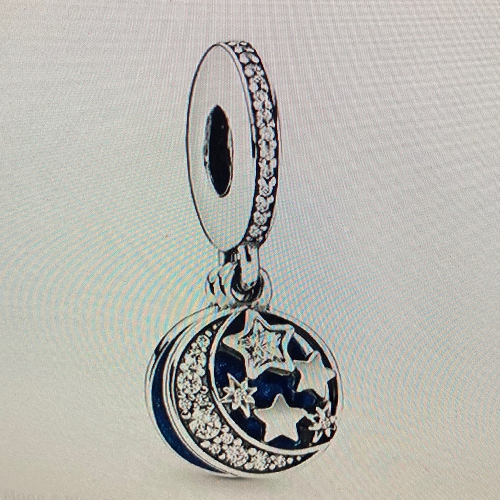 Pandora Silver and Blue Celestial Necklace Charm